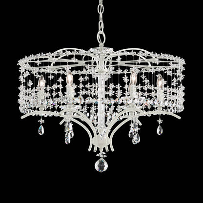 Bella Rose Chandelier in White (Heritage Handcut Crystal/6-Light).
