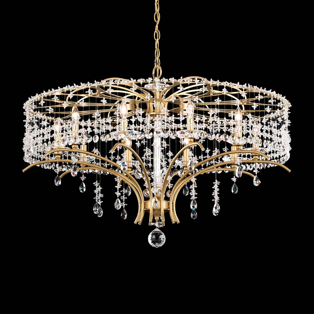 Bella Rose Chandelier in Heirloom Gold (Heritage Handcut Crystal/10-Light).