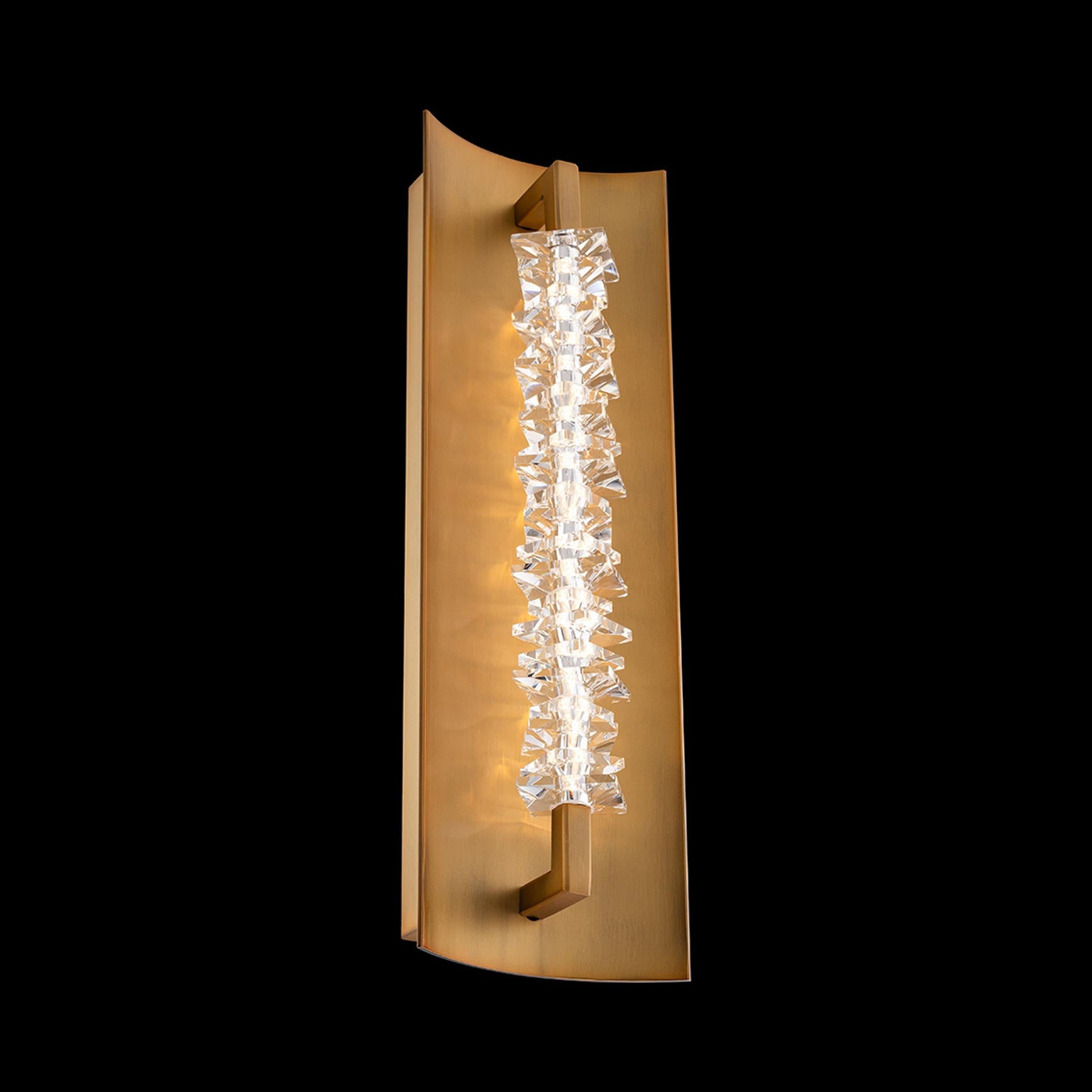 Bergy LED Wall Light in Aged Brass.