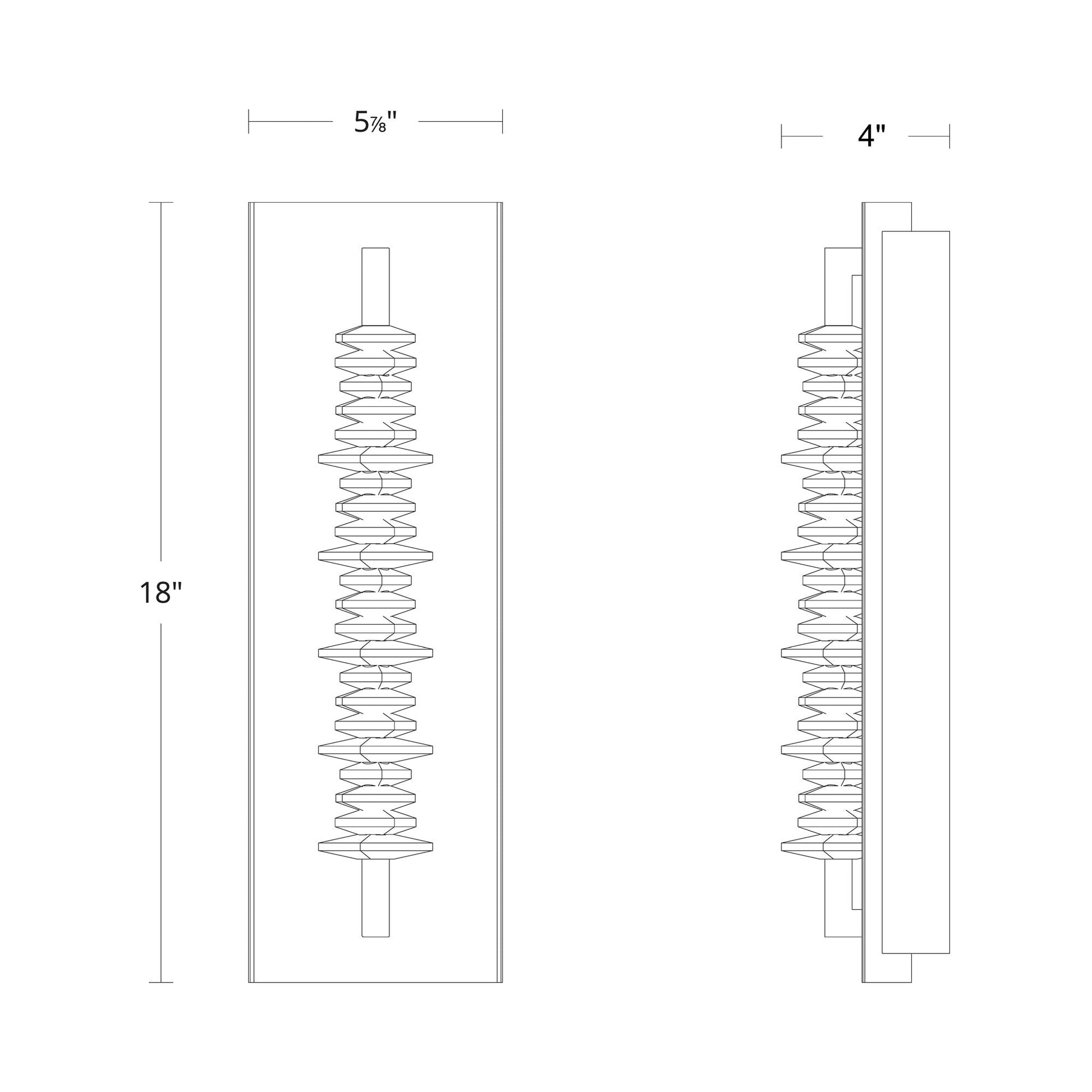 Bergy LED Wall Light - line drawing.