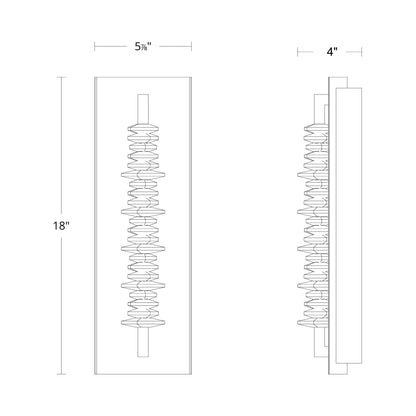 Bergy LED Wall Light - line drawing.