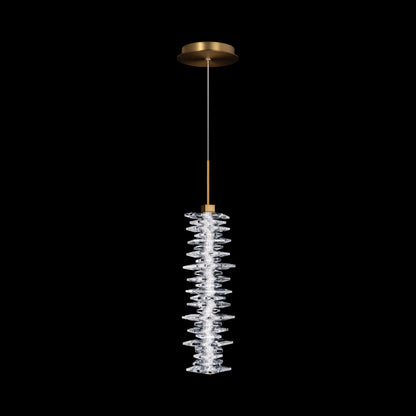 Bergy Mini LED Pendant Light in Aged Brass.