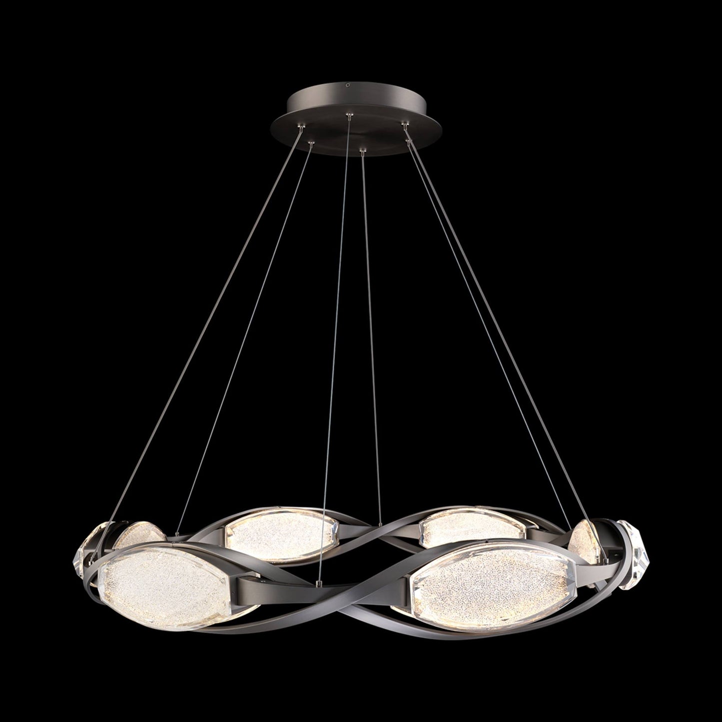 Bijoux LED Pendant Light in Brushed Nickel.