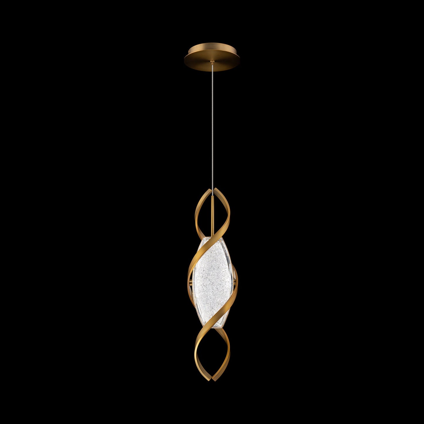 Bijoux Mini LED Pendant Light in Aged Brass.