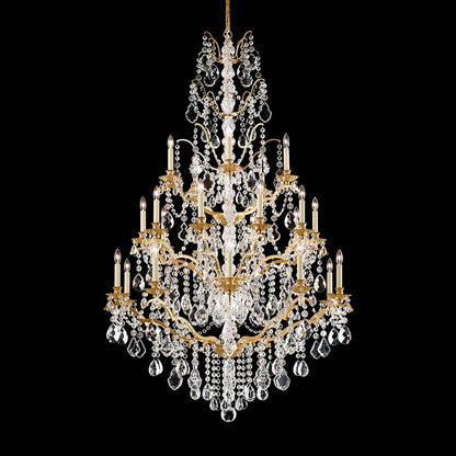 Bordeaux Chandelier in Heirloom Gold (25-Light/64.5-Inch).