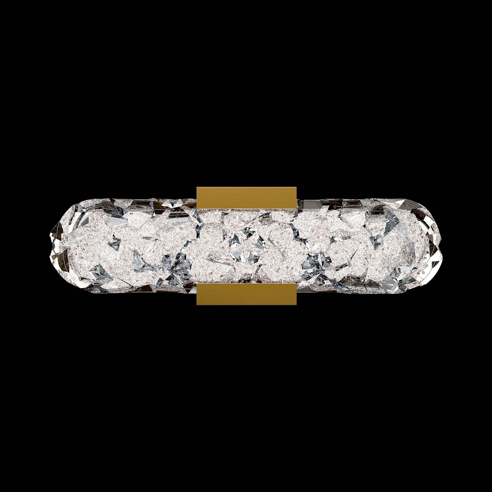 Bramble LED Bath Vanity Light in Aged Brass.