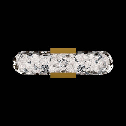Bramble LED Bath Vanity Light in Aged Brass.