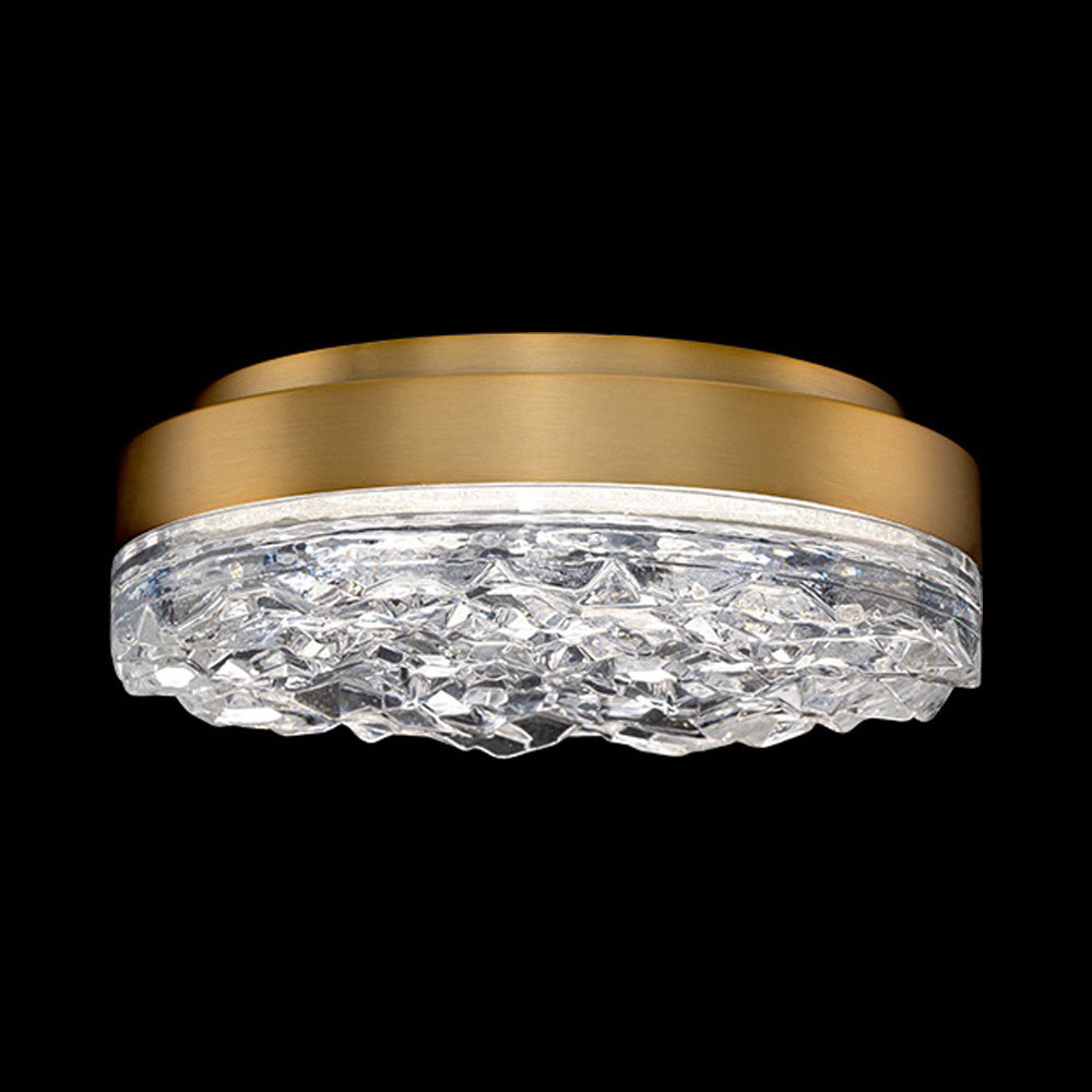 Bramble LED Flush Mount Ceiling Light in Aged Brass.