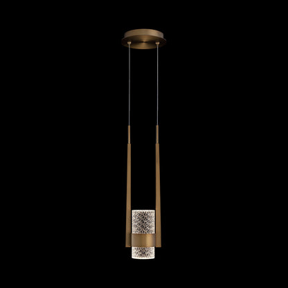Cadenza Mini LED Pendant Light in Aged Brass.