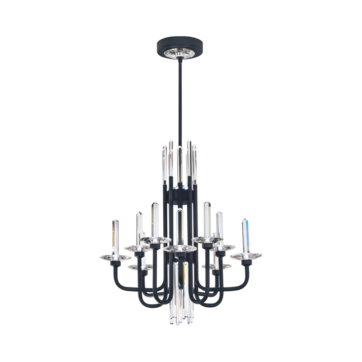 Calliope LED Chandelier in Black (10-Light).