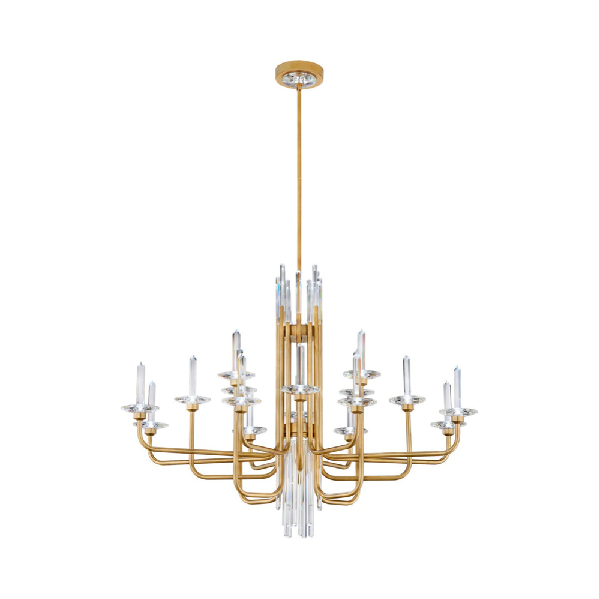 Calliope LED Chandelier in Soft Gold (16-Light).