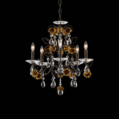 Camellia Chandelier in Heirloom Bronze/Heirloom Gold (5-Light).