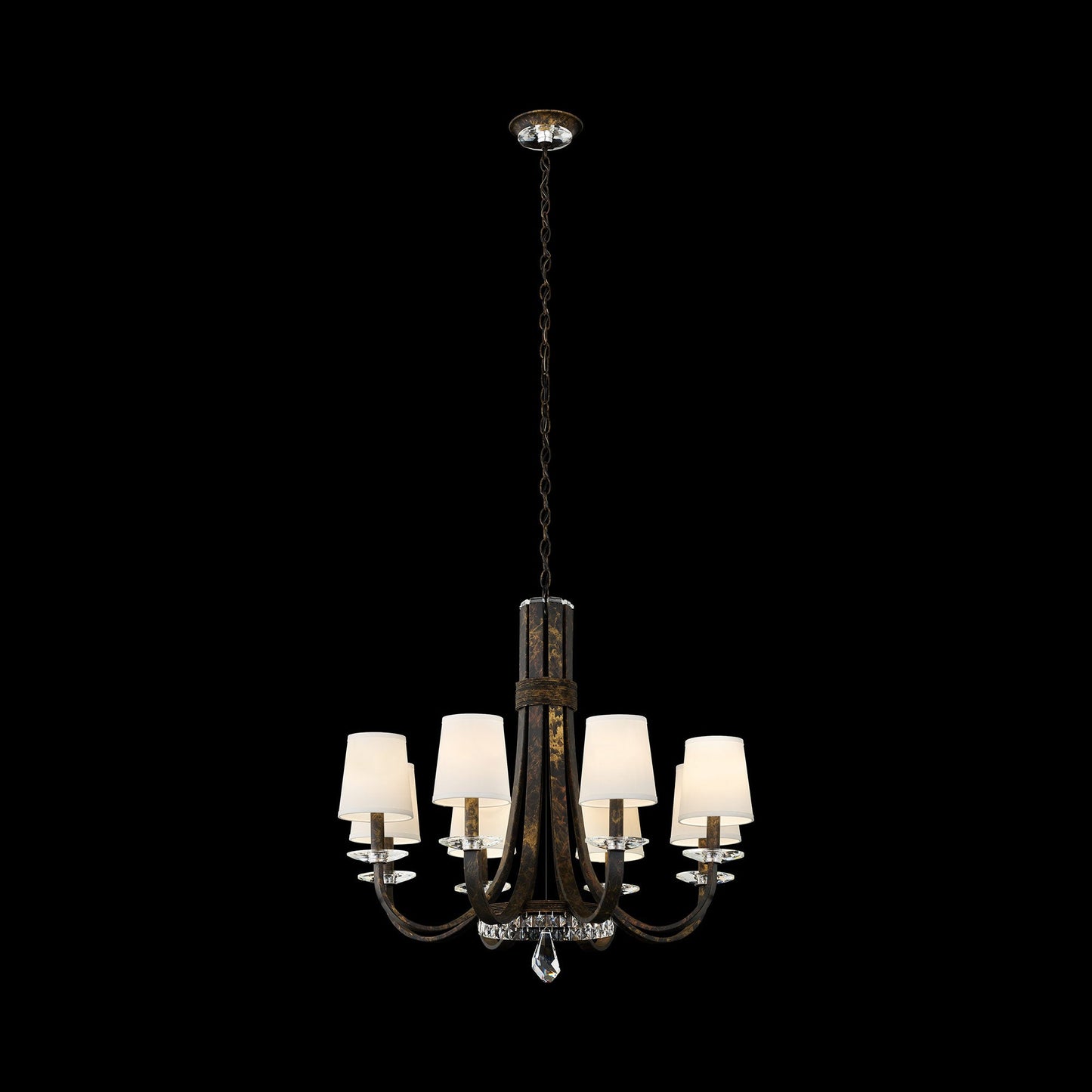 Catalena Chandelier in Heirloom Bronze/Fabric (8-Light).