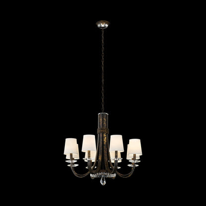 Catalena Chandelier in Heirloom Bronze/Fabric (8-Light).