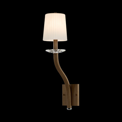 Catalena Wall Light in Textured Bronze/Glass.