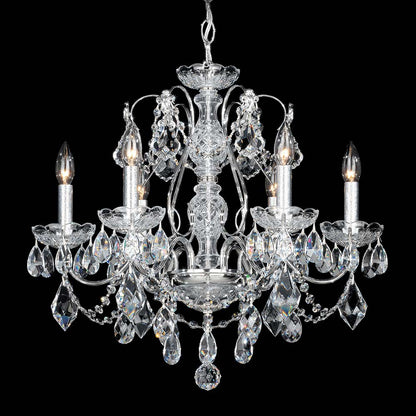 Century Chandelier in Polished Nickel (6-Light).