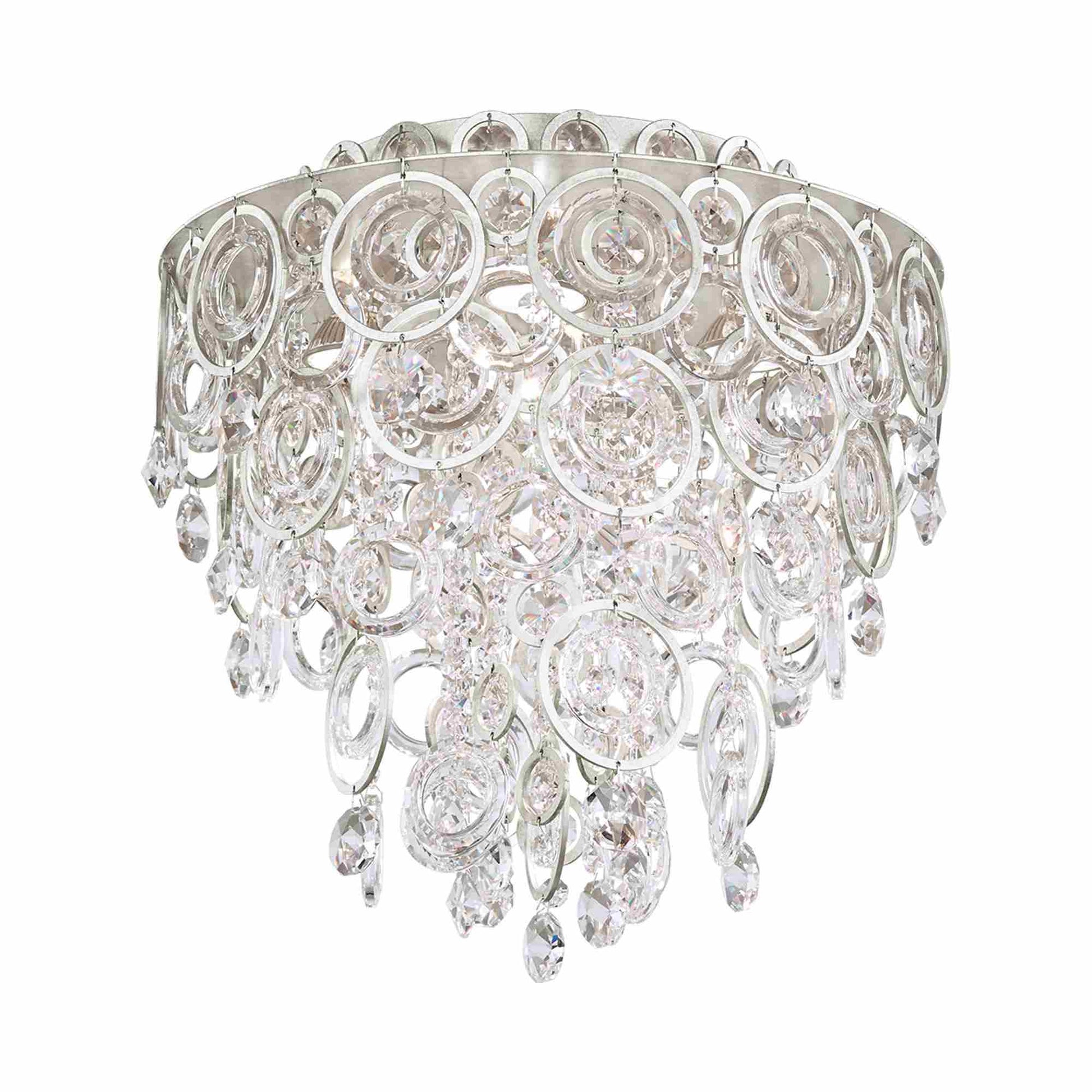 Circulus Flush Mount Ceiling Light in Antique Silver.