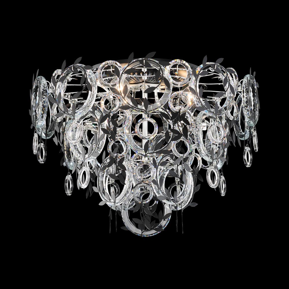 Concetta Flush Mount Ceiling Light in Black.