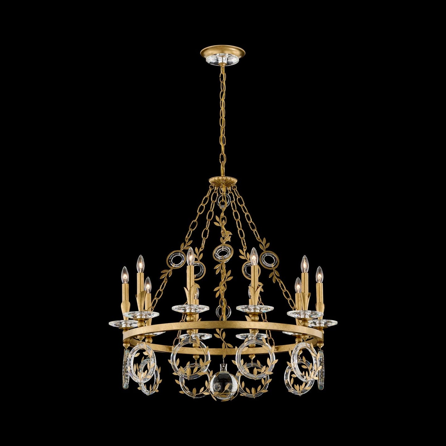 Concetta Ring Chandelier in Heirloom Gold.