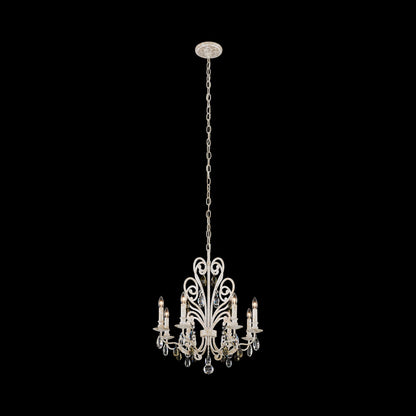 Conclave Chandelier in White Gold/Black Diamond Crystal (8-Light).