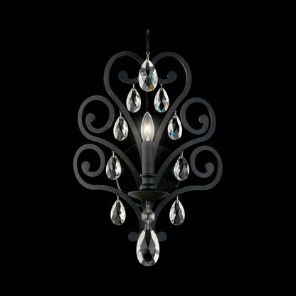 Conclave Wall Light in Ferro Black (Radiance Crystal).