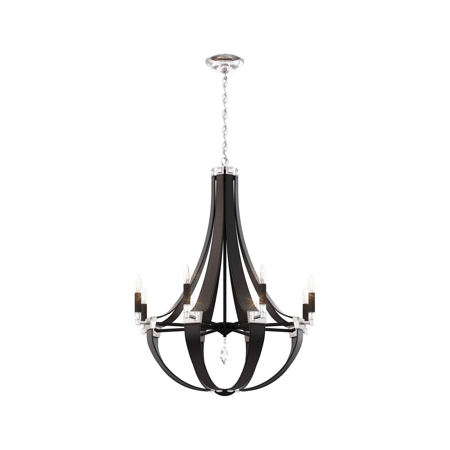 Crystal Empire Chandelier in Grizzly Black (Medium).