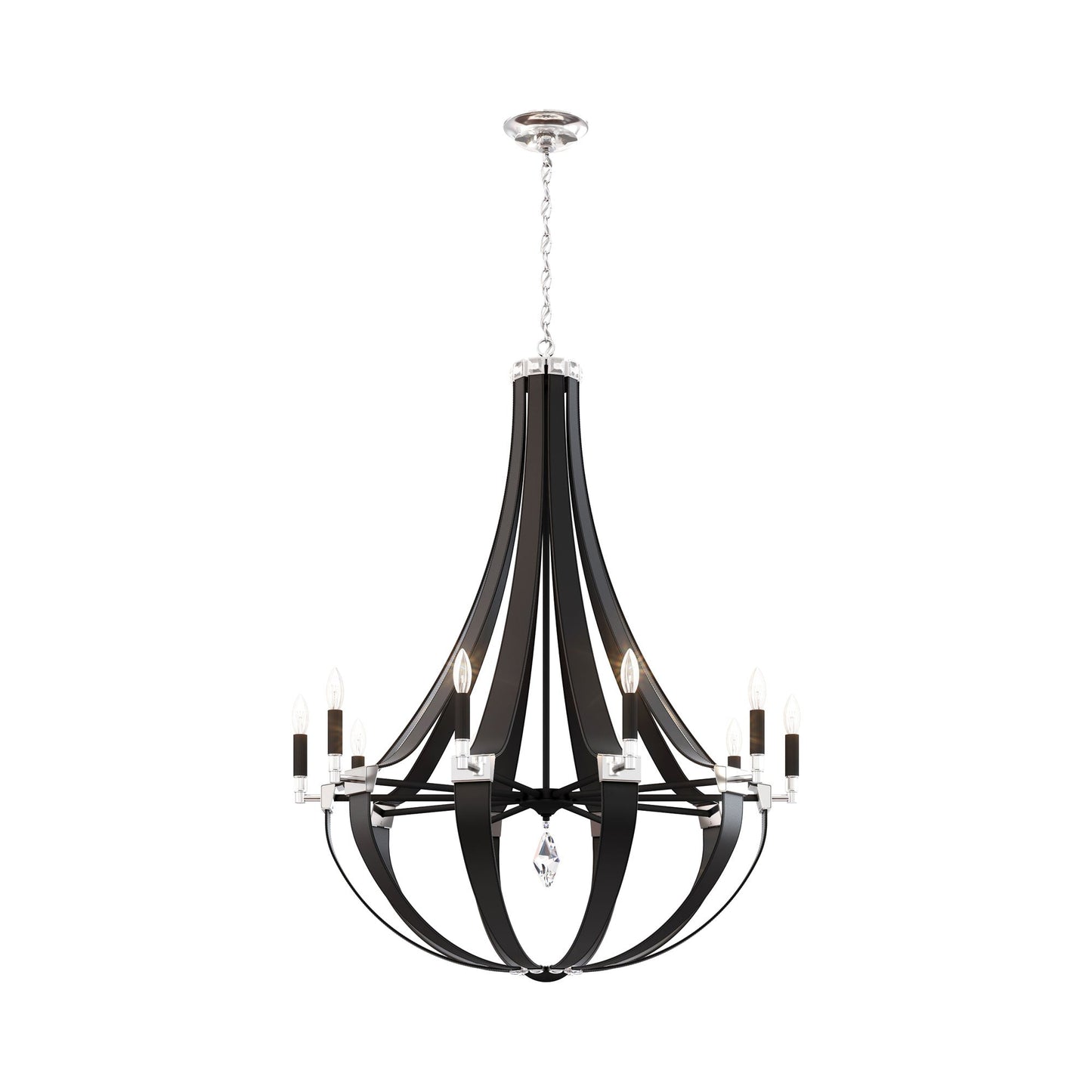 Crystal Empire Chandelier in Grizzly Black (Large).