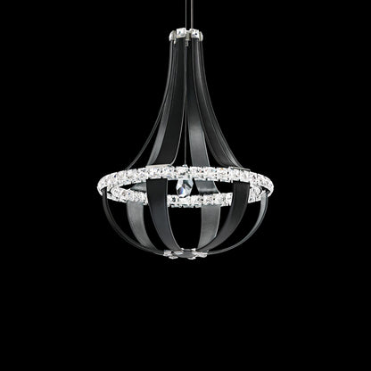 Crystal Empire LED Pendant Lightin Grizzly Black/Crystals From Swarovski (12-Light).