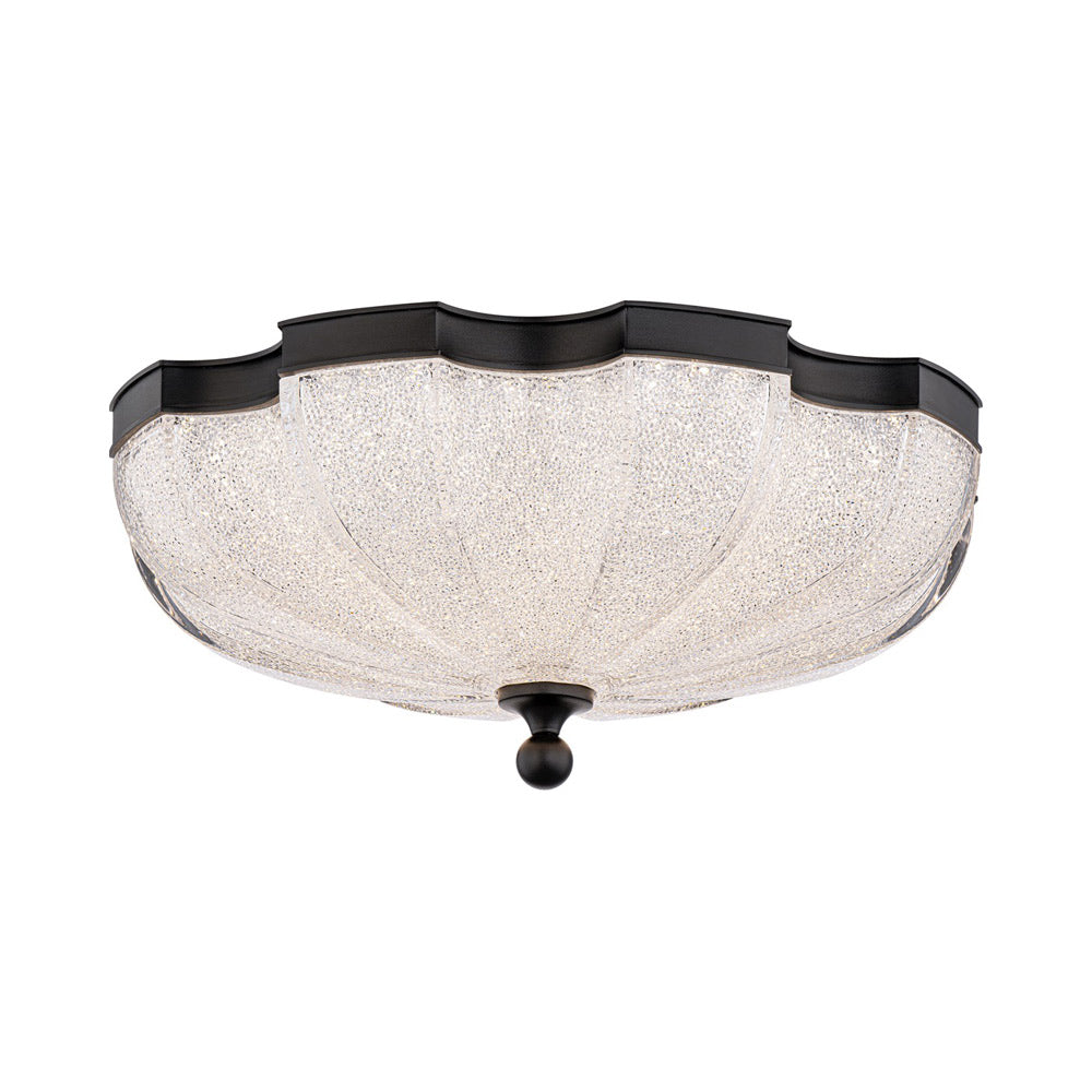 Cupola LED Flush Mount Ceiling Light in Black.