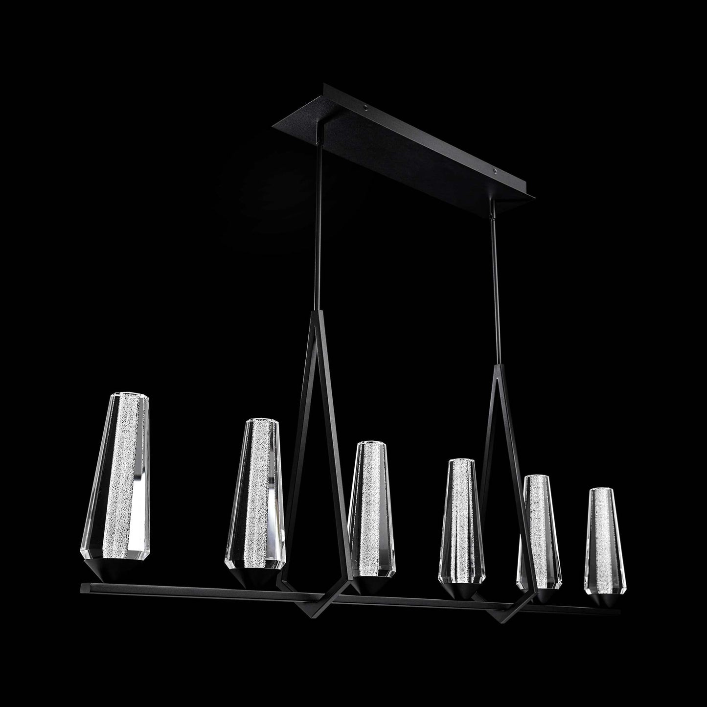 Devotion Geometric LED Pendant Light in Black.