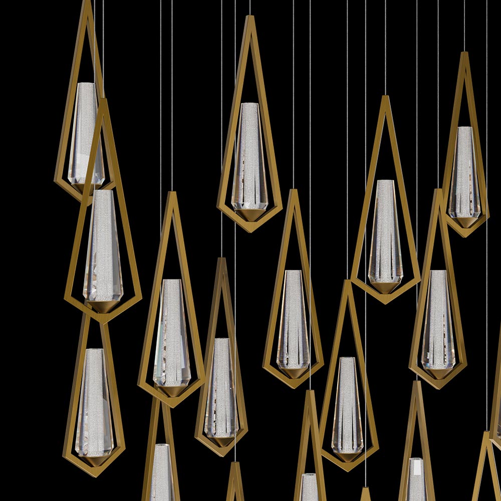 Devotion Linear LED Multi Light Pendant Light in Detail.