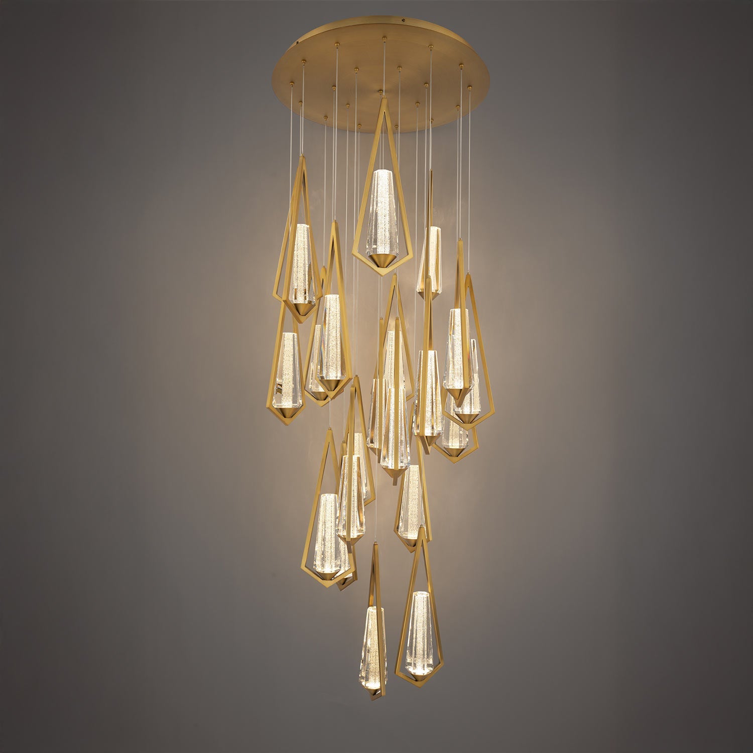 Devotion Round LED Multi Light Pendant Light in Detail.