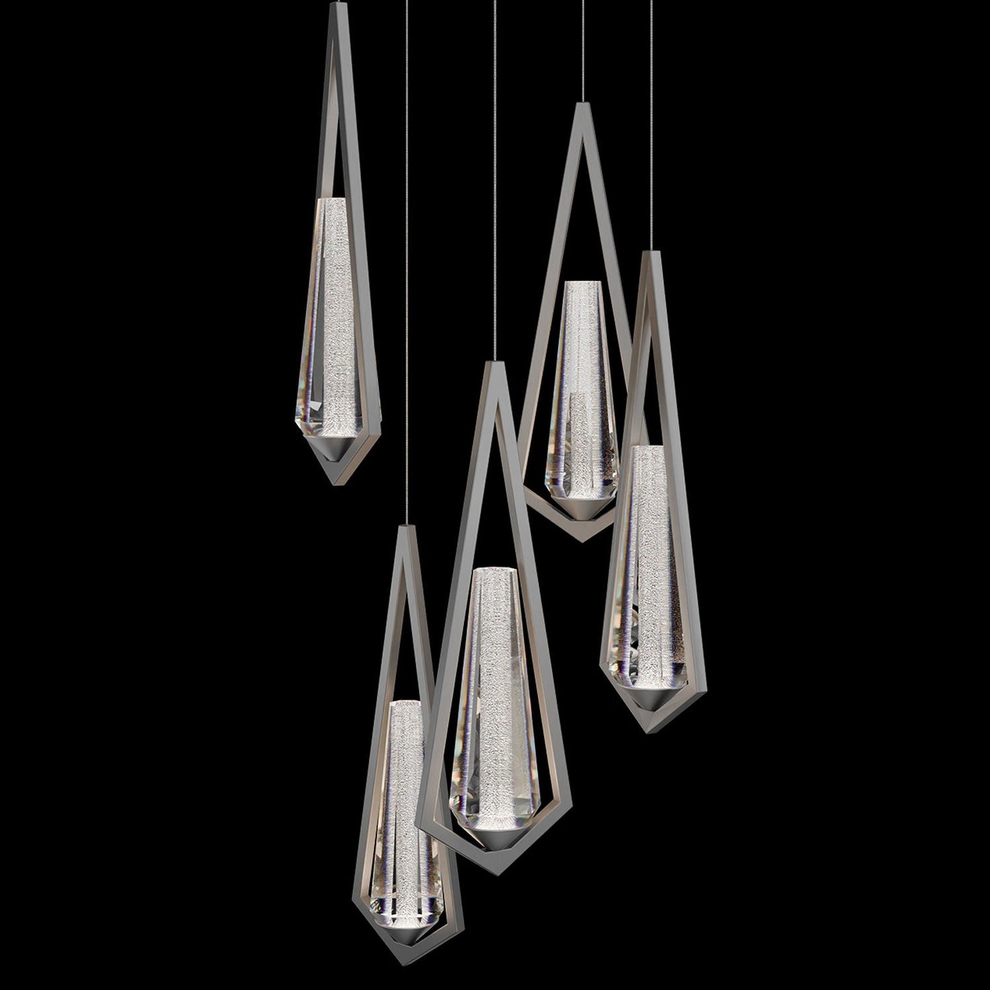 Devotion Round LED Multi Light Pendant Light in Detail.