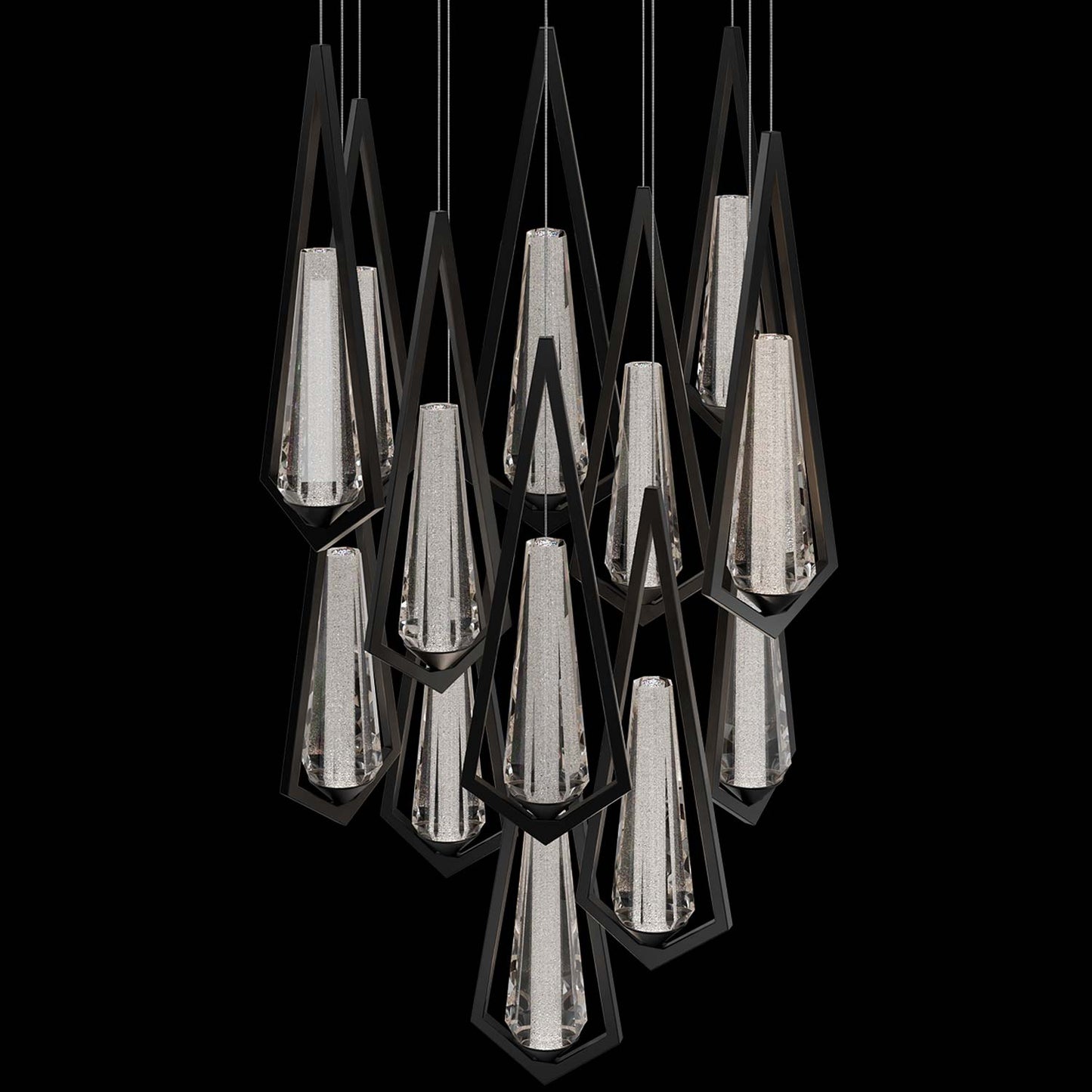 Devotion Square LED Multi Light Pendant Light in Detail.