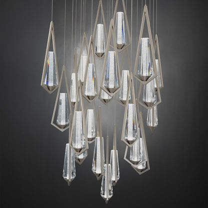 Devotion Square LED Multi Light Pendant Light in Detail.