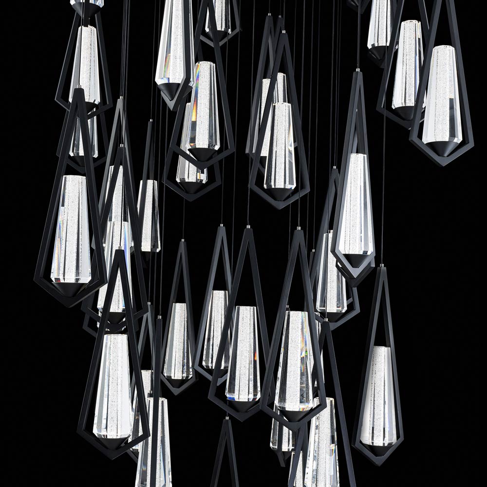 Devotion Square LED Multi Light Pendant Light in Detail.