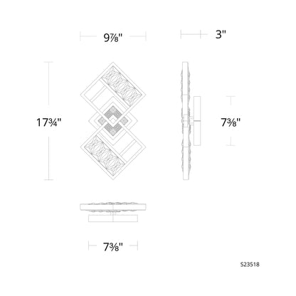Conclave Wall Light - line drawing.