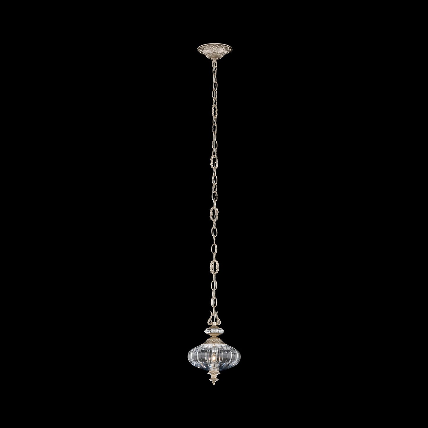 Dyana Single Mini Pendant Light in Antique Silver.