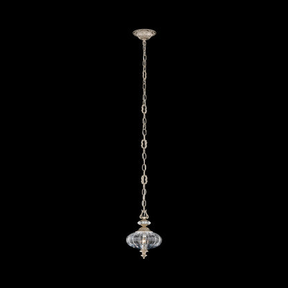 Dyana Single Mini Pendant Light in Antique Silver.