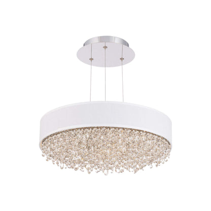 Eclyptix LED Pendant Light (White Shade/Radiance Wavy Crystal/19-Inch).