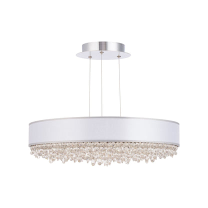 Eclyptix LED Pendant Light (Silver Shade/Radiance Wavy Crystal/24-Inch).