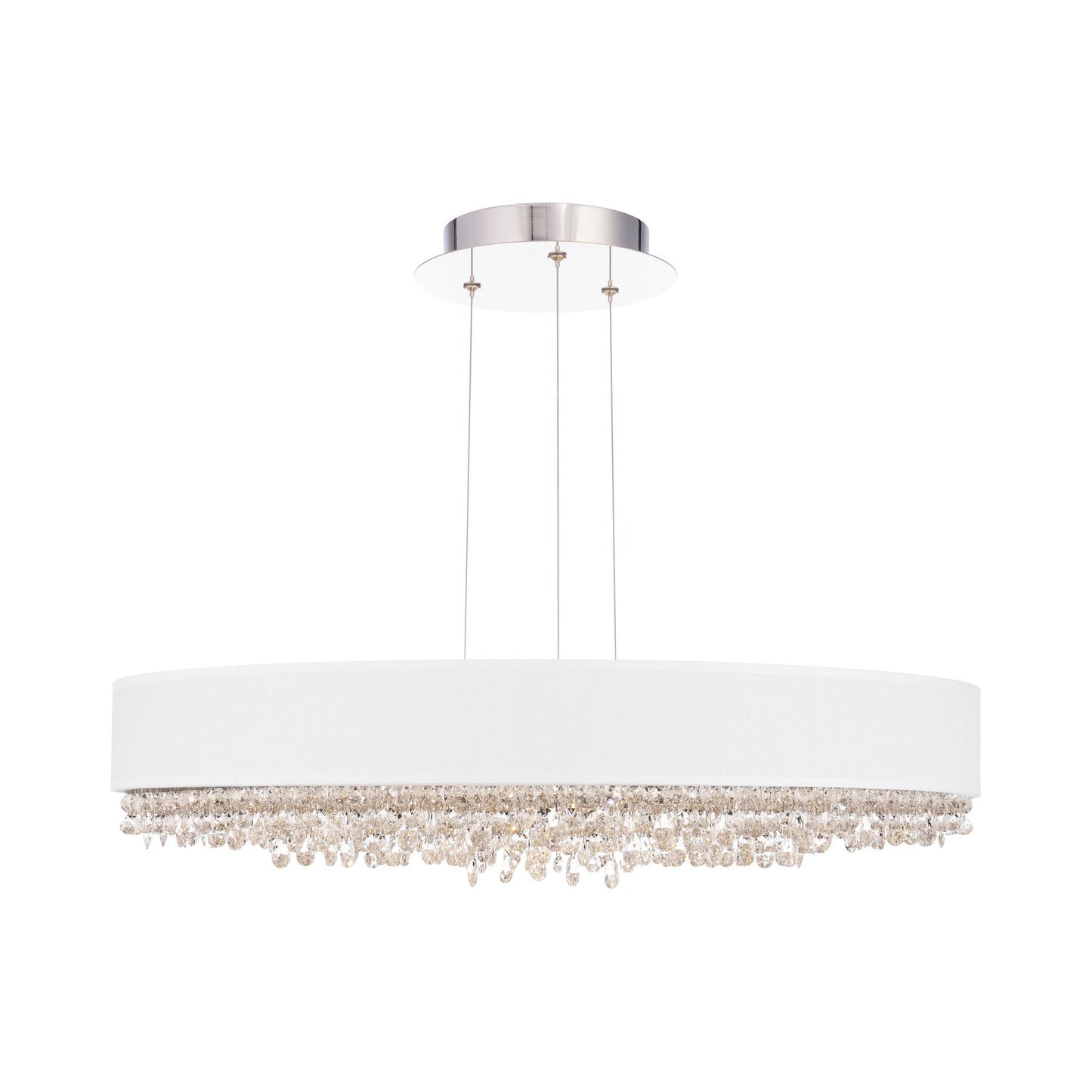 Eclyptix LED Pendant Light (White Shade/Radiance Wavy Crystal/29-Inch).