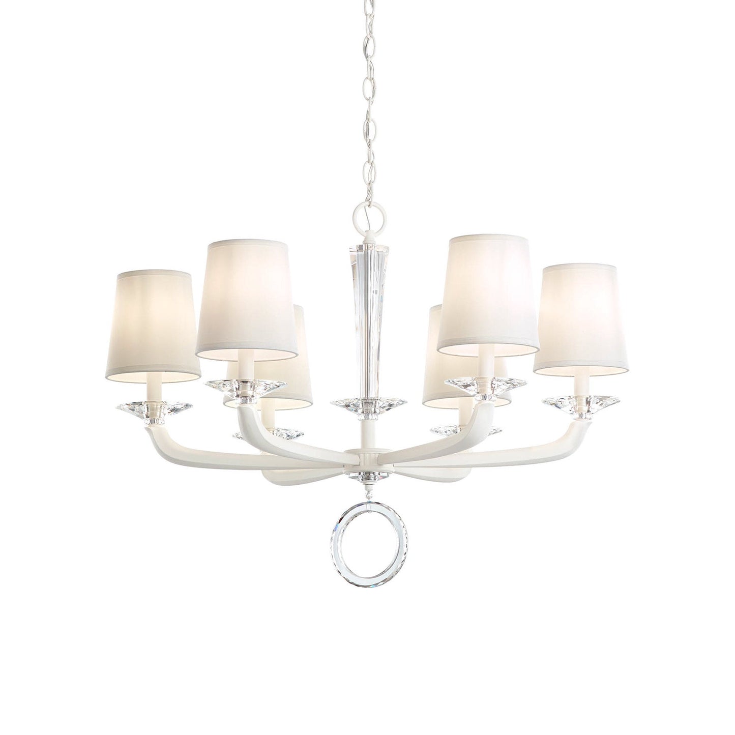 Emilea Chandelier in White (6-Light).