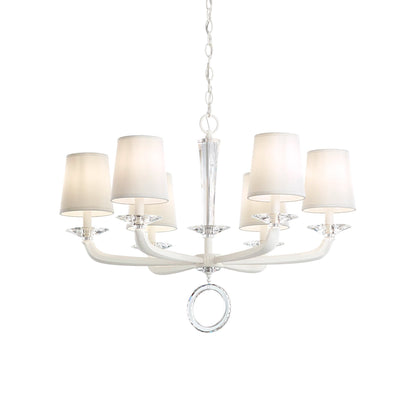 Emilea Chandelier in White (6-Light).