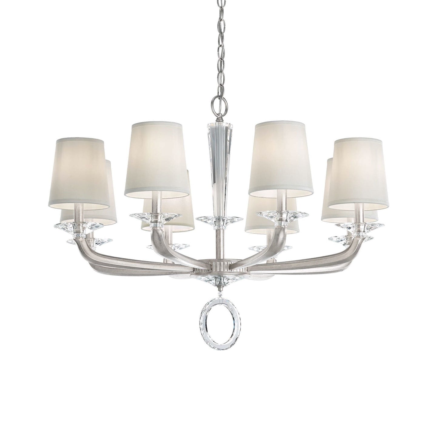 Emilea Chandelier in Antique Silver (8-Light).
