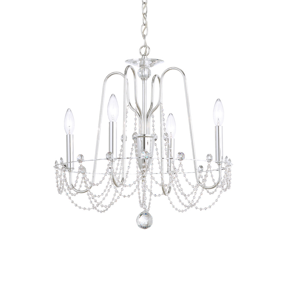 Esmery Chandelier in Polished Silver (4-Light).