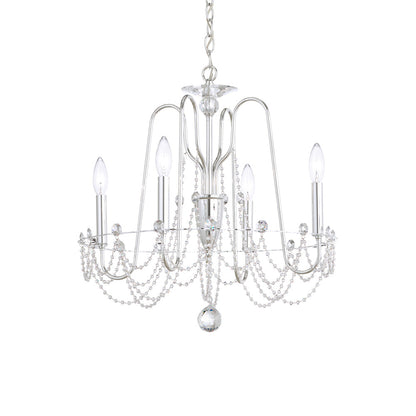 Esmery Chandelier in Polished Silver (4-Light).