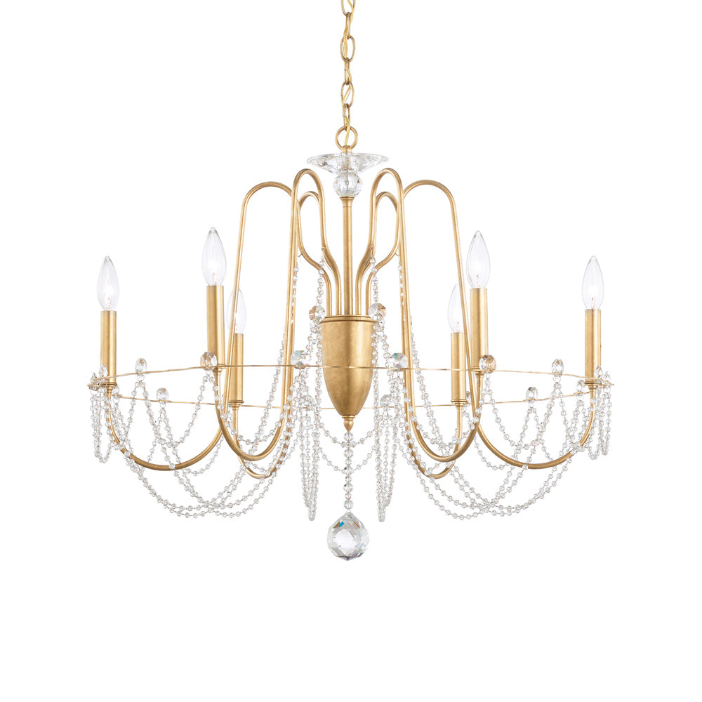 Esmery Chandelier in Heirloom Gold (6-Light).