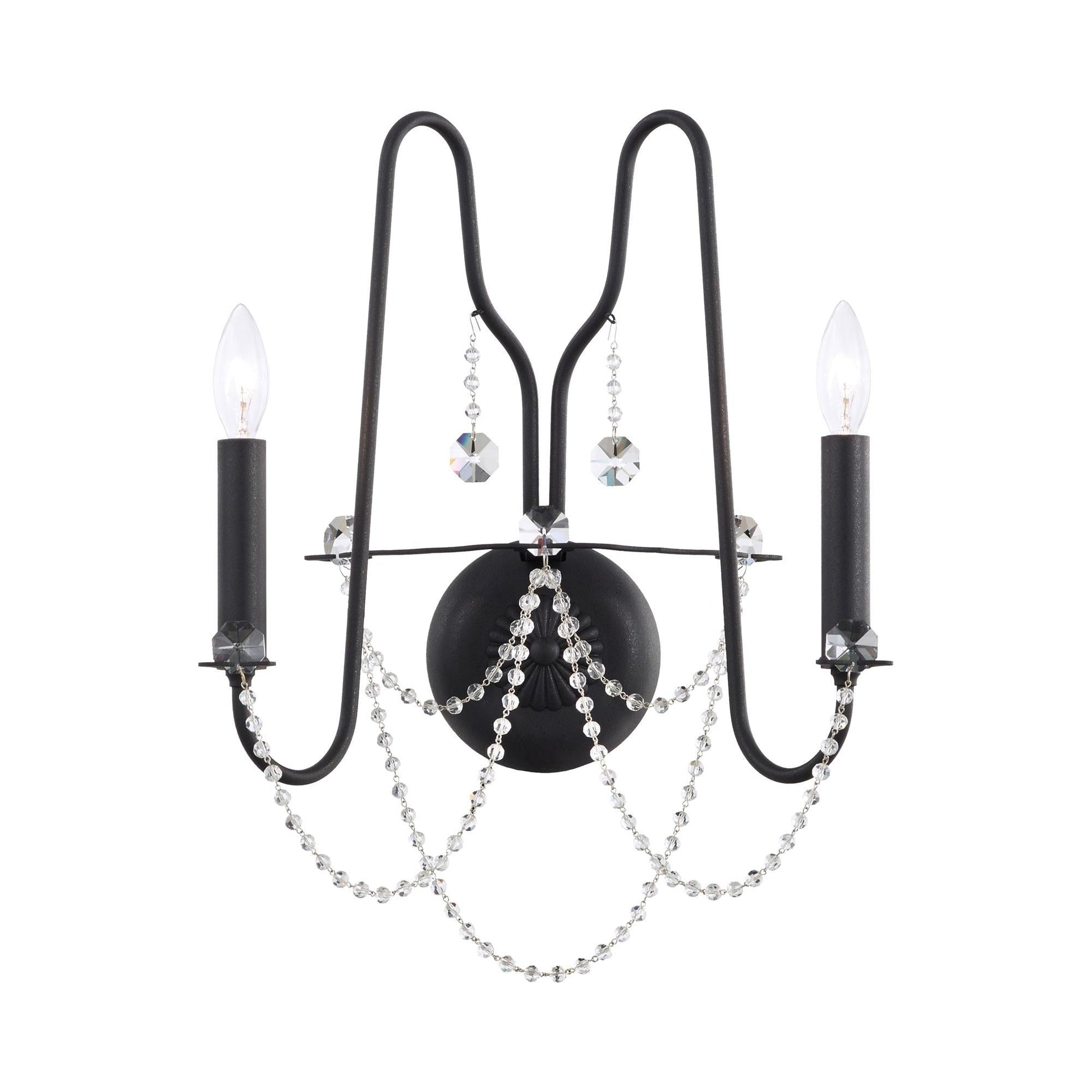 Esmery Wall Light in Ferro Black.