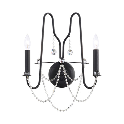 Esmery Wall Light in Ferro Black.